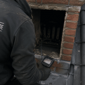 Rookgaskanaal inspectie met camera