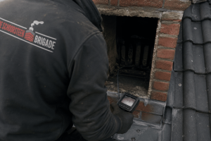 Inspectie met camera in schouw